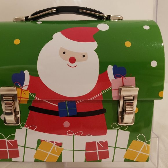 MINI LUNCHBOX - CHRISTMAS COOKIE TIN - SANTA and GIFTS - Picture 9 of 12